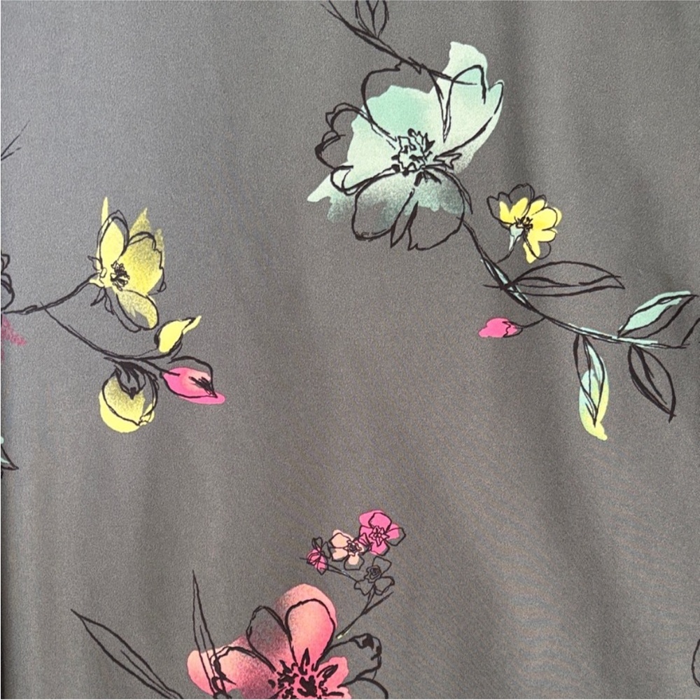 Ideology Sleeveless Tank Top - XL Gray with Pink Teal and Yellow Accents - Picture 4 of 9